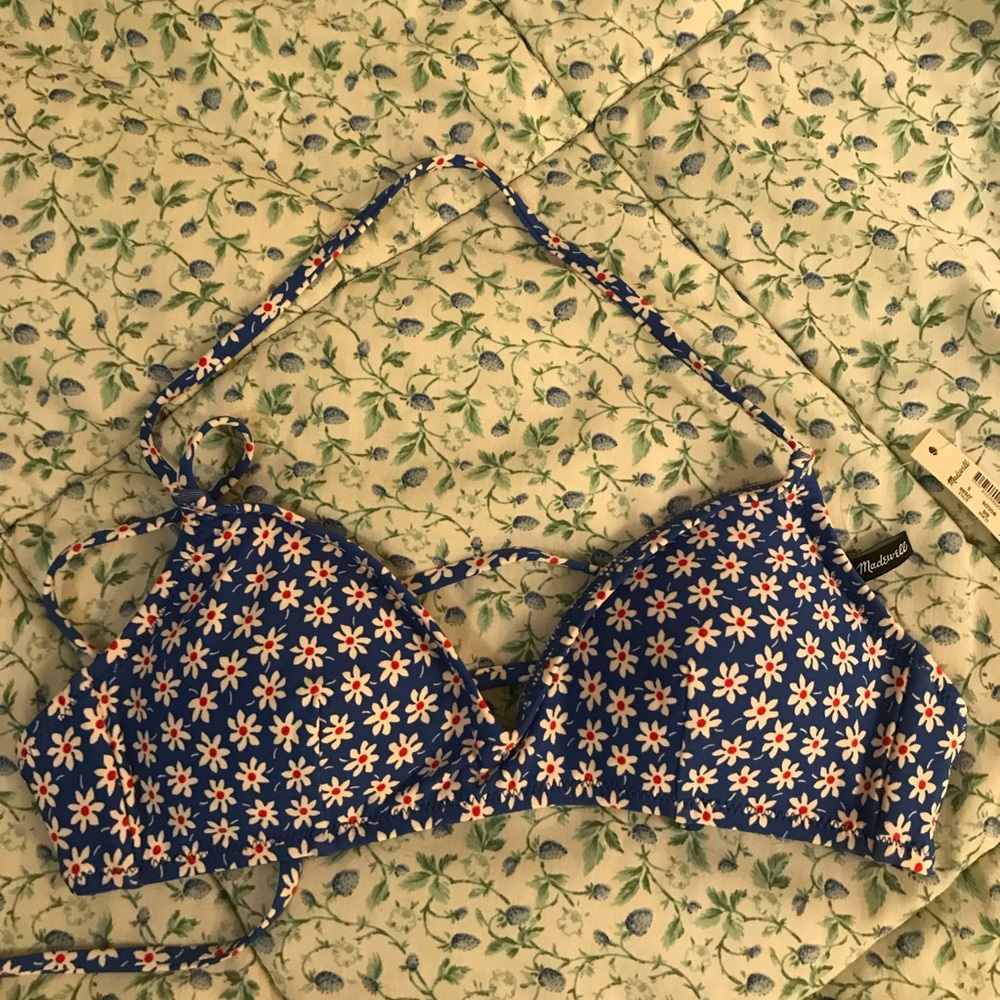 Madewell flower bikini top
